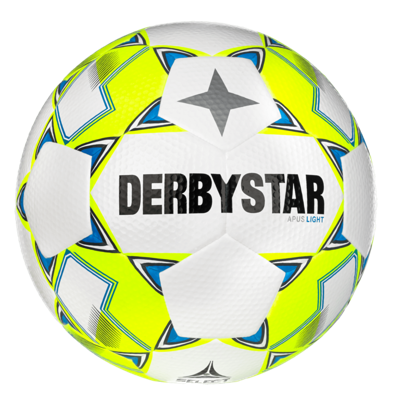 Derbystar Voetbal APUS Light DB Wit Geel Blauw V24 1047