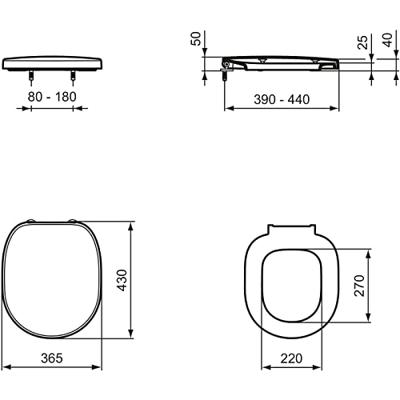 Ideal Standard Connect closetzitting wit e712801 - thumbnail