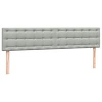 Boxspring met matras fluweel lichtgrijs 180x220 cm - thumbnail