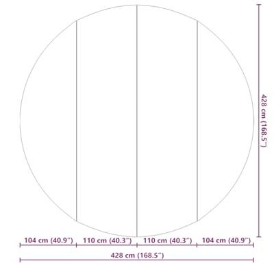Zwembad grondzeil zwart 428 cm, niet-geweven stof, rond Zwembad grondzeil zwart 428 cm, niet-geweven stof, rond