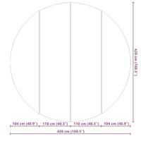 Zwembad grondzeil zwart 428 cm, niet-geweven stof, rond - thumbnail