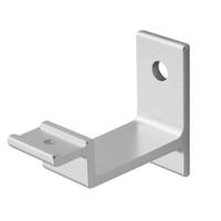 Hermeta 3541-01 leuninghouder vlak met gat naturel - thumbnail