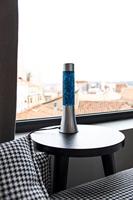 Mini Lavalamp Met Glitters - Zilver/blauw - thumbnail