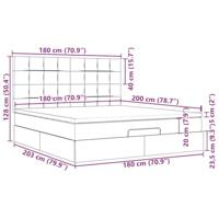 Ottoman bed met matrassen en LED's 180x200cm fluweel - thumbnail