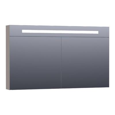 Brauer Promise Deluxe Spiegelkast - 120 cm - met Directe Verlichting - 2 Dubbelzijdige Spiegeldeuren - Mat Taupe