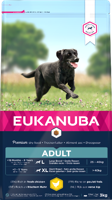 EUKANUBA premium hondenvoer met kip voor grote rassen - droogvoer voor volwassen honden, 3 kg - thumbnail