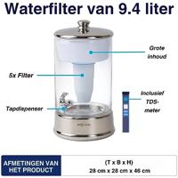 Combi-box: 9 Liter Glazen - Filtersysteem incl. totaal 5 filters - thumbnail