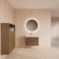 Badmeubelset Gliss Design Hybris Castle Brown Met Wastafel 70 cm - thumbnail