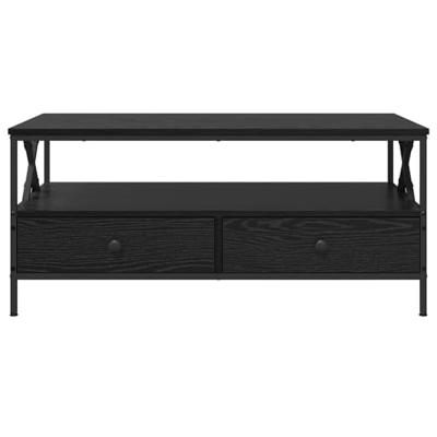 Salontafel Zwart eiken 100 x 51 x 45 cm Bewerkt hout