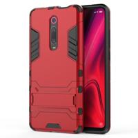 Schokbestendige PC + TPU Case voor Xiaomi mi 9T/Redmi K20 met houder (rood) - thumbnail