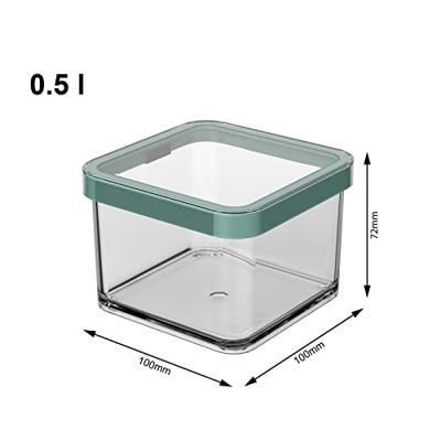 Rotho LOFT Bewaardoos 10x10x7.2 cm 0.5L Mistletoe Groen/Transparant