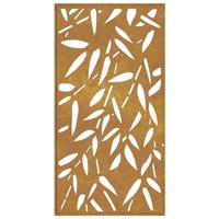 Wanddecoratie tuin bamboebladontwerp 105x55 cm cortenstaal - thumbnail