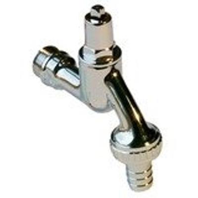 Go by Van Marcke dubbele dienstkraan met sleutel 1/2M mat verchroomd 190903