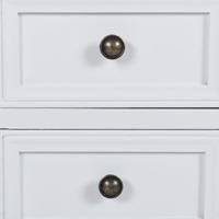 Nachtkastje met 2 lades MDF wit - thumbnail