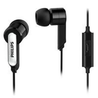 Hoofdtelefoon met microfoon Philips Zwart Siliconen - thumbnail