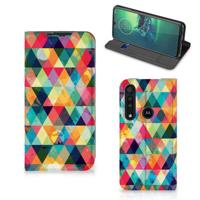 Motorola G8 Plus | Hoesje met Magneet | Geruit - thumbnail