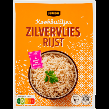 Jumbo Kookbuiltjes Zilvervliesrijst 2 x 125 g