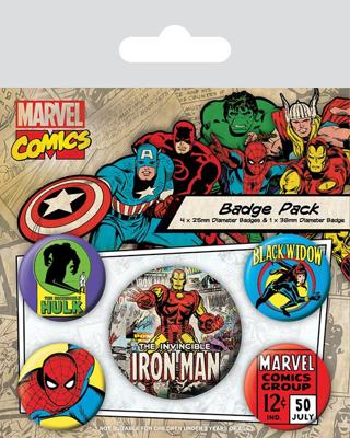 Marvel Comics Pin-Back Buttons 5-Pack Iron Man Marvel Comics Pin-Back Buttons 5-Pack Iron Man