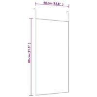 VidaXL Deurspiegel 40x80 cm glas en aluminium zwart - thumbnail