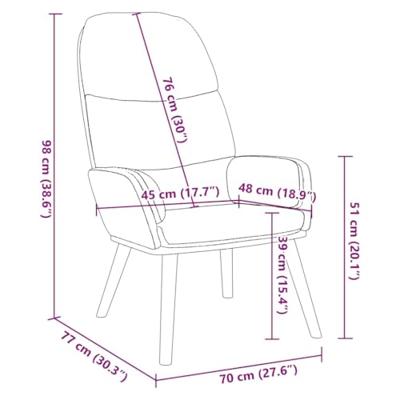 Relaxstoel fluweel zwart