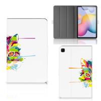 Samsung Galaxy Tab S6 Lite | S6 Lite (2022) Hippe Tablet Hoes Cat Color - thumbnail