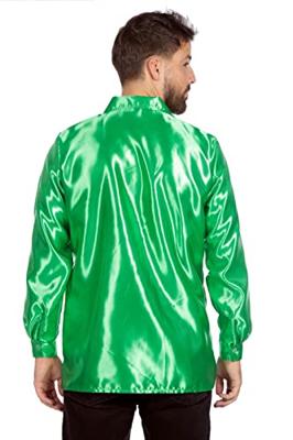 Ruchesblouse satijn groen Kevin