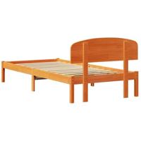 Bedframe met hoofdeinde Bruin 75 x 190 cm Massief grenenhout - thumbnail