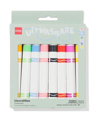 HEMA Uitwasbare stiften - 8 stuks