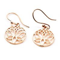 Oorbellen Lotus Koper (20 mm) - thumbnail