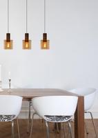 Lucide TOLEDO - Hanglamp - Ø 20 cm - 3xE27 - Amber - thumbnail