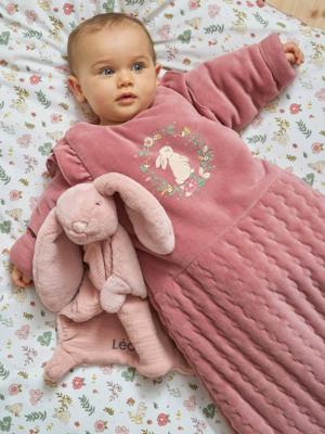 Trappelzak met lange, afneembare mouwen LAPIN ENCHANTÉ oudroze