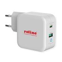 ROLINE USB Oplader met Eurostekker, 2 poorten (Type-A QC3.0, Type-C PD), 65W - thumbnail