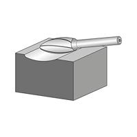 PFERD TOOLS 21202533 Freesstift Hardmetaal Vlam Lengte 37 mm Afmeting, Ø 3 mm Werklengte 7 mm Schachtdiameter 3 mm 1 stuks - thumbnail