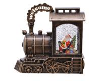 Kersttafereel in Trein met LED en Muziek - thumbnail