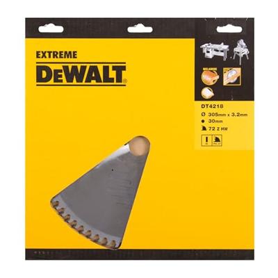 DeWalt Accessoires Cirkelzaagblad 305x30x72t, holle tand, positief 10°, kerf 3,2mm - DT4218-QZ