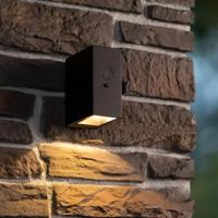 Lucide BOLTON - Wandlamp - Zonne-energie - LED Dimb. - 1x1W 3000K - IP54 - Beweging & dag/nacht sensor - Zwart - thumbnail