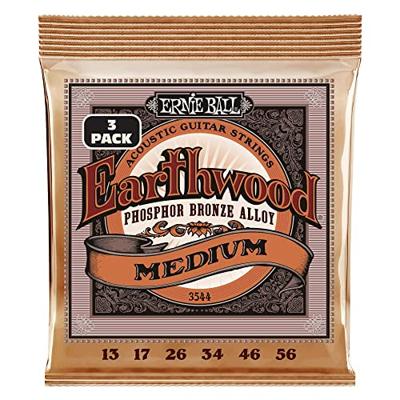 Ernie Ball 3544 Earthwood Custom Medium Phosphor Bronze 13-56 snaren voor westerngitaar (3 sets) Ernie Ball 3544 Earthwood Custom Medium Phosphor Bronze 13-56 snaren voor westerngitaar (3 sets)