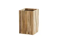 Plantenbak Miguel vierkant medium teak 45 x 45 cm. (H 70cm.) | 4 Seasons Outdoor - thumbnail