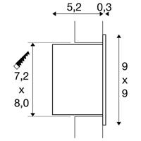 SLV Wandlamp inbouwFrame Led 9cm metaalgrijs - 1000577 - thumbnail