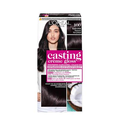 L'Oréal Paris Casting Crème Gloss 100 Black Caviar- Diep Zwart