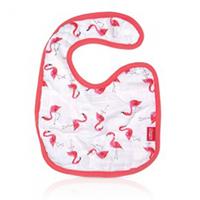 Nuby slabbetje Schoudersluiting 26 cm katoen roze - thumbnail