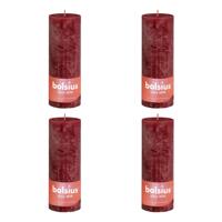 Bolsius rustiek stompkaars 190/68 velvet red a4 - thumbnail