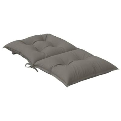 VidaXL Stoelkussens 2 st lage rug 100x50x7 cm stof donkergrijs