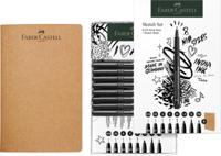 Faber Castell Tekenset - 8x pitt artist pen zwart - thumbnail