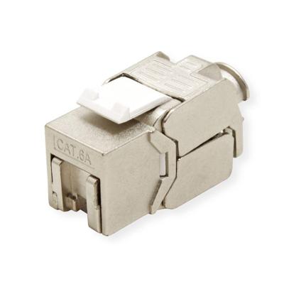 VALUE Cat.6A (Class EA) Keystone, RJ-45, afgeschermd, zilver, zonder gereedschap