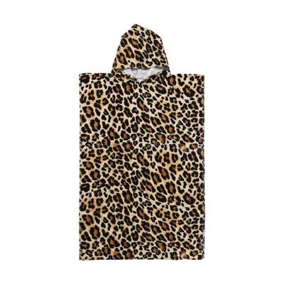 Strandponcho luipaard - multikleur - 75x220 cm