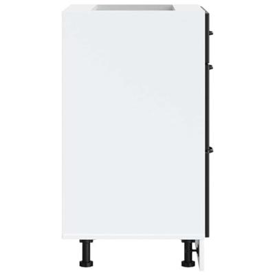 Keuken onderkast Lucca bewerkt hout zwart