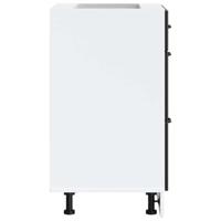 Keuken onderkast Lucca bewerkt hout zwart - thumbnail