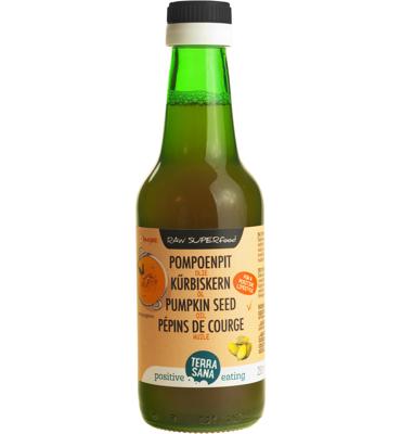 TerraSana Pompoenpit olie koudgeperst (in glas) bio 250 Milliliter TerraSana Pompoenpit olie koudgeperst (in glas) bio 250 Milliliter