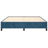 Bedframe fluweel donkerblauw 160x200 cm - thumbnail